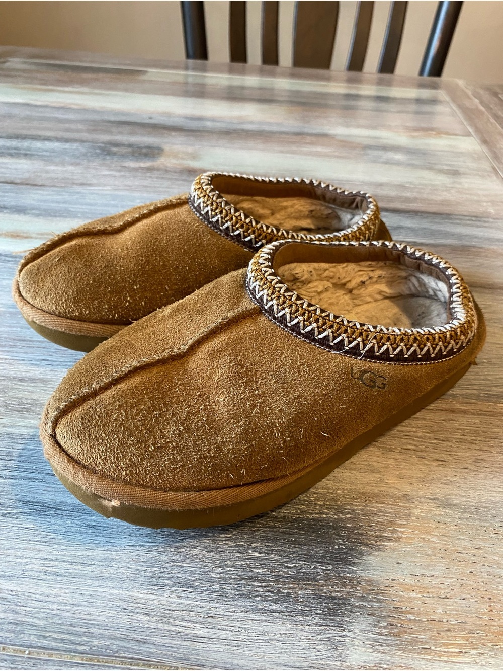 UGG Tasman Slipper in chestnut Womans 6 slipper worn